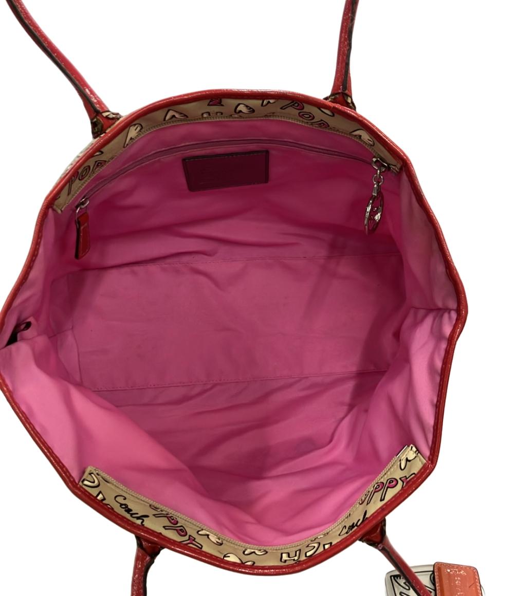 COACH トートバッグ グラフィティ コーティングキャンバス パテントレザー ポピー 16507 レディース コーチ