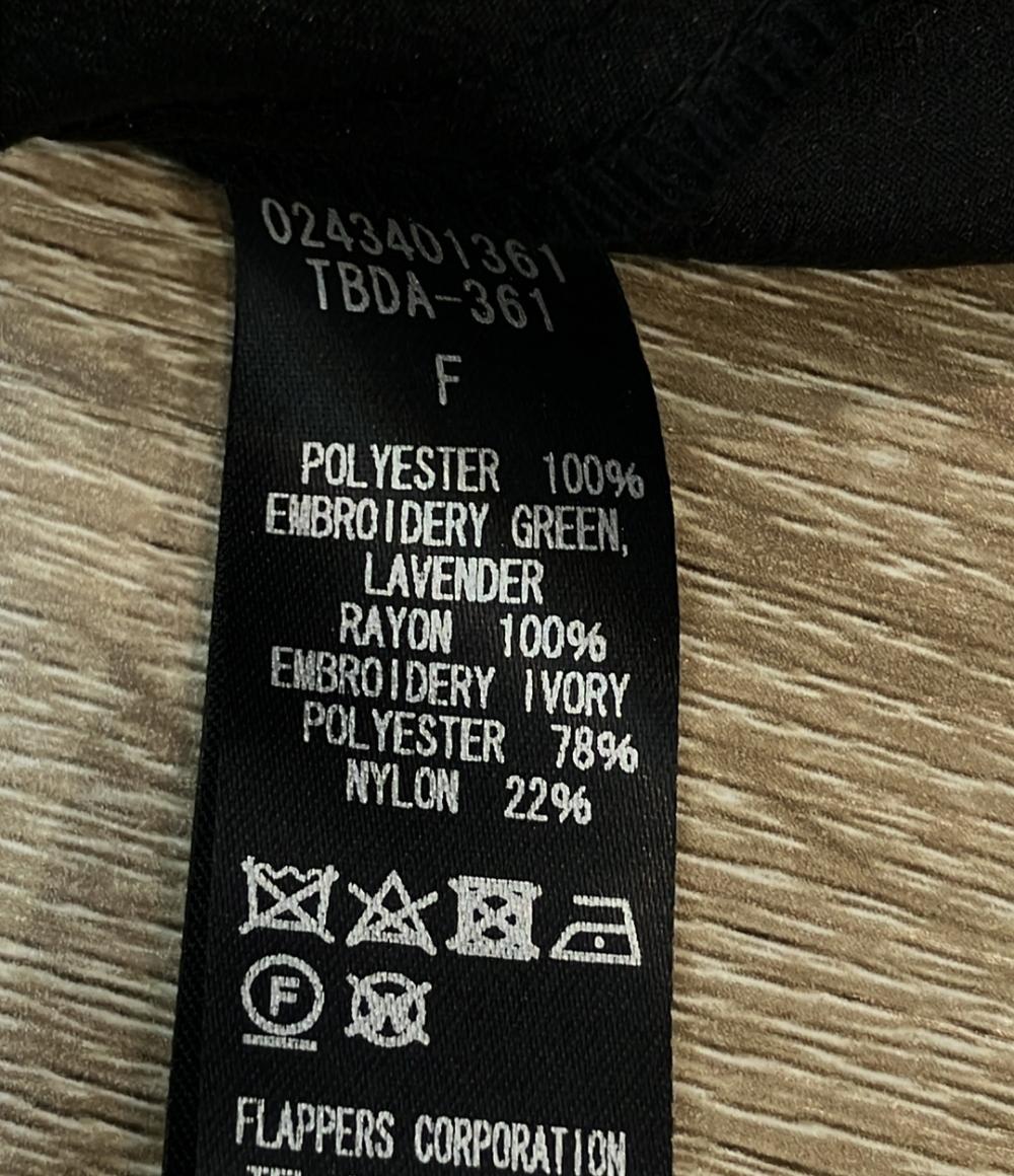 TICCA 長袖シャツ ブラック シアー 刺繍 フラワーエンブロイダリーシャツ TBDA-361 レディース SIZE F (M) ティッカ