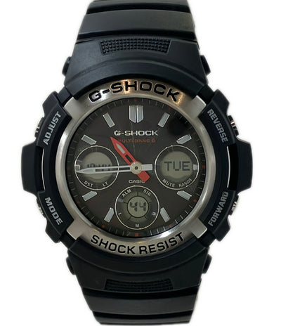 美品 CASIO 腕時計 G-SHOCK ソーラー ブラック AWG-M100 メンズ カシオ
