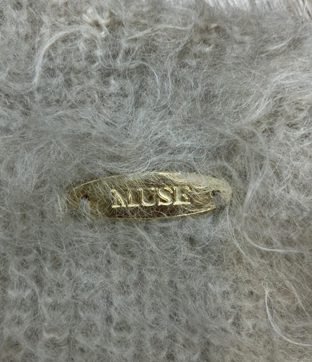 MUSE DEUXIEME CLASSE 長袖カーディガン  GY70  クールネック 23-080-520-4050-1-0 レディース ミューズ ドゥ ドゥーズィエム クラス