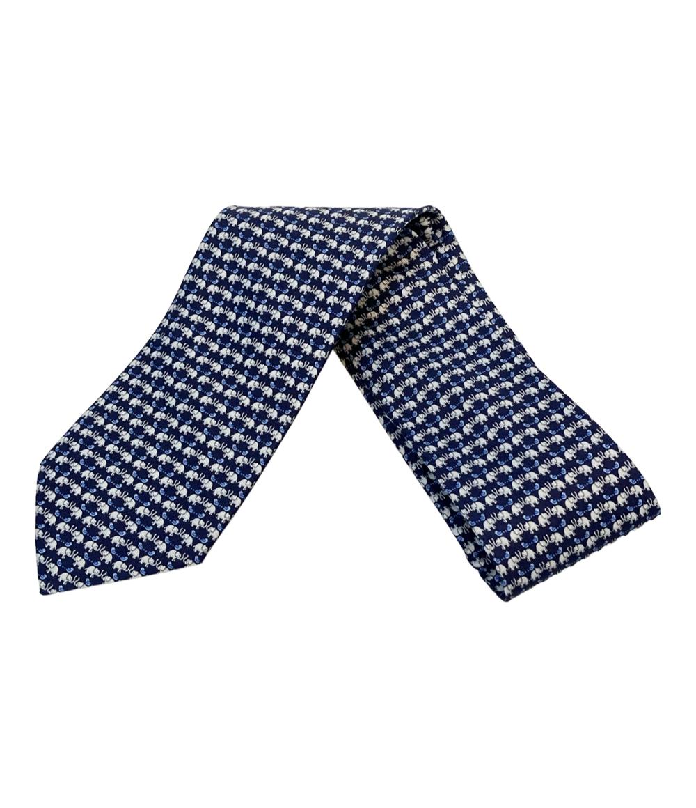 美品 サルヴァトーレフェラガモ ネクタイ シルク100% メンズ Salvatore Ferragamo