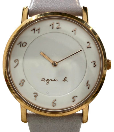 アニエスベー 腕時計 クオーツ ホワイト VJ20-KBW0 レディース agnes b.