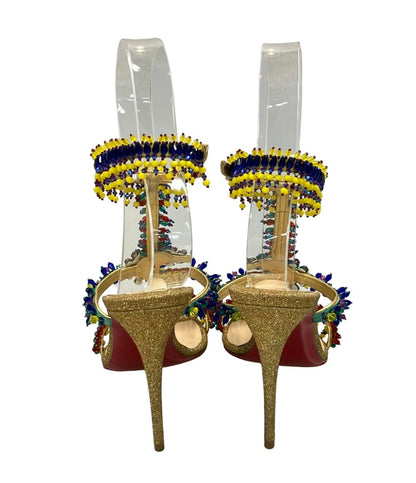 Christian Louboutin アンクルストラップサンダル ビジュー レディース SIZE 36.5 (24cm) クリスチャンルブタン
