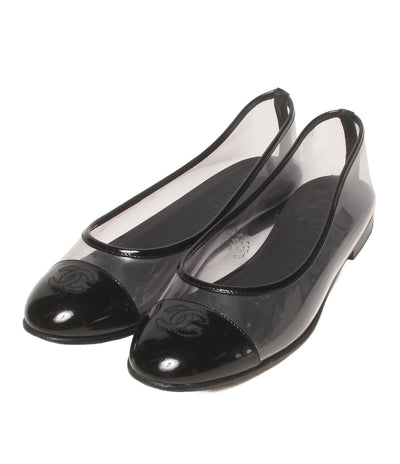 CHANEL ローヒールパンプス バレーシューズ スケルトン レディース SIZE 38 シャネル