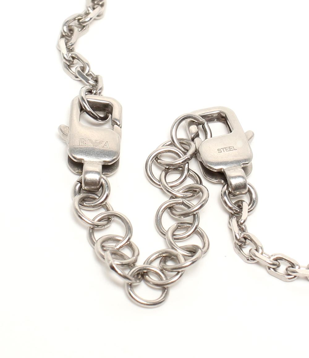 美品 Emporio Armani ネックレス ドッグタグ ロゴ メンズ エンポリオ