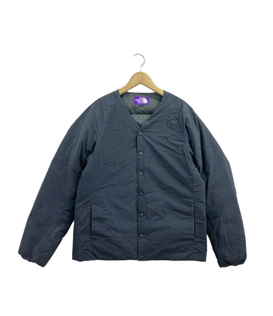 THE NORTH FACE PURPLE LABEL ワンポイントノーカラーナイロンダウンジャケット アウター コート レディース SIZE M ザ・ノース・フェイス パープルレーベル