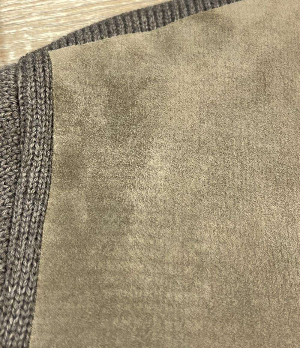 BOTTEGA VENETA スウェード切替ニットブルゾン 445871 VDJT1 メンズ SIZE 48 (L) ボッテガ・ヴェネタ