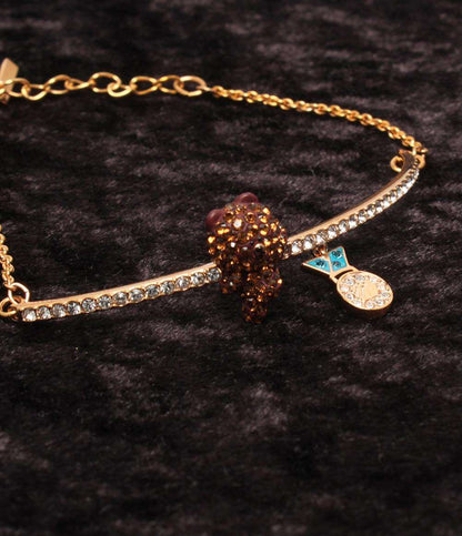 美品 SWAROVSKI ブレスレット クマモチーフ ブラウンベア ラインコラボ レディース スワロフスキー