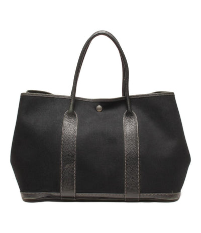 エルメス トートバッグ シルバー金具 ガーデンパーティPM トワルオフィシエ レディース HERMES