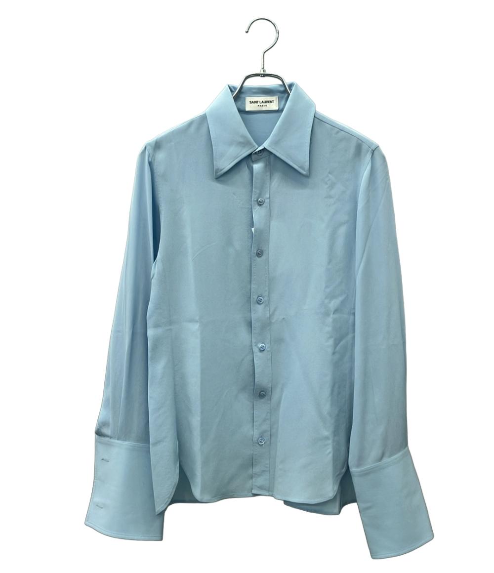 SAINT LAURENT 長袖 シルクシャツ メンズ SIZE 36 サンローラン