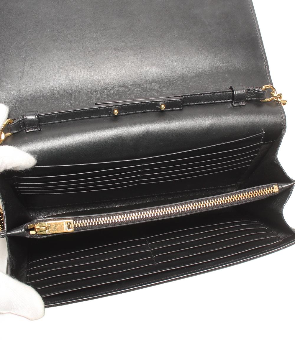 イヴ・サンローラン 2wayチェーンショルダーウォレットバッグ クラッチバッグ レディース YVES SAINT LAURENT