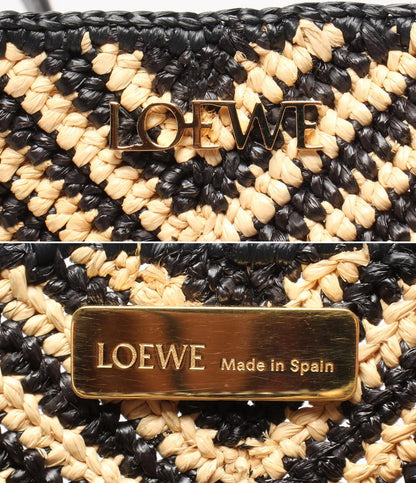 美品 ロエベ トートバッグ ラフィア 折り畳み パズルトート レディース LOEWE