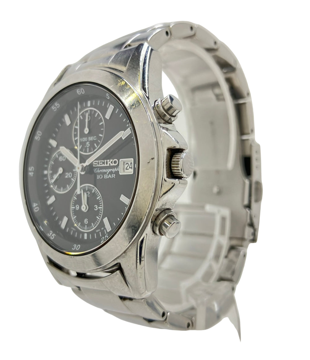 SEIKO 腕時計 クオーツ ブラック 7T92-0DM0 メンズ セイコー