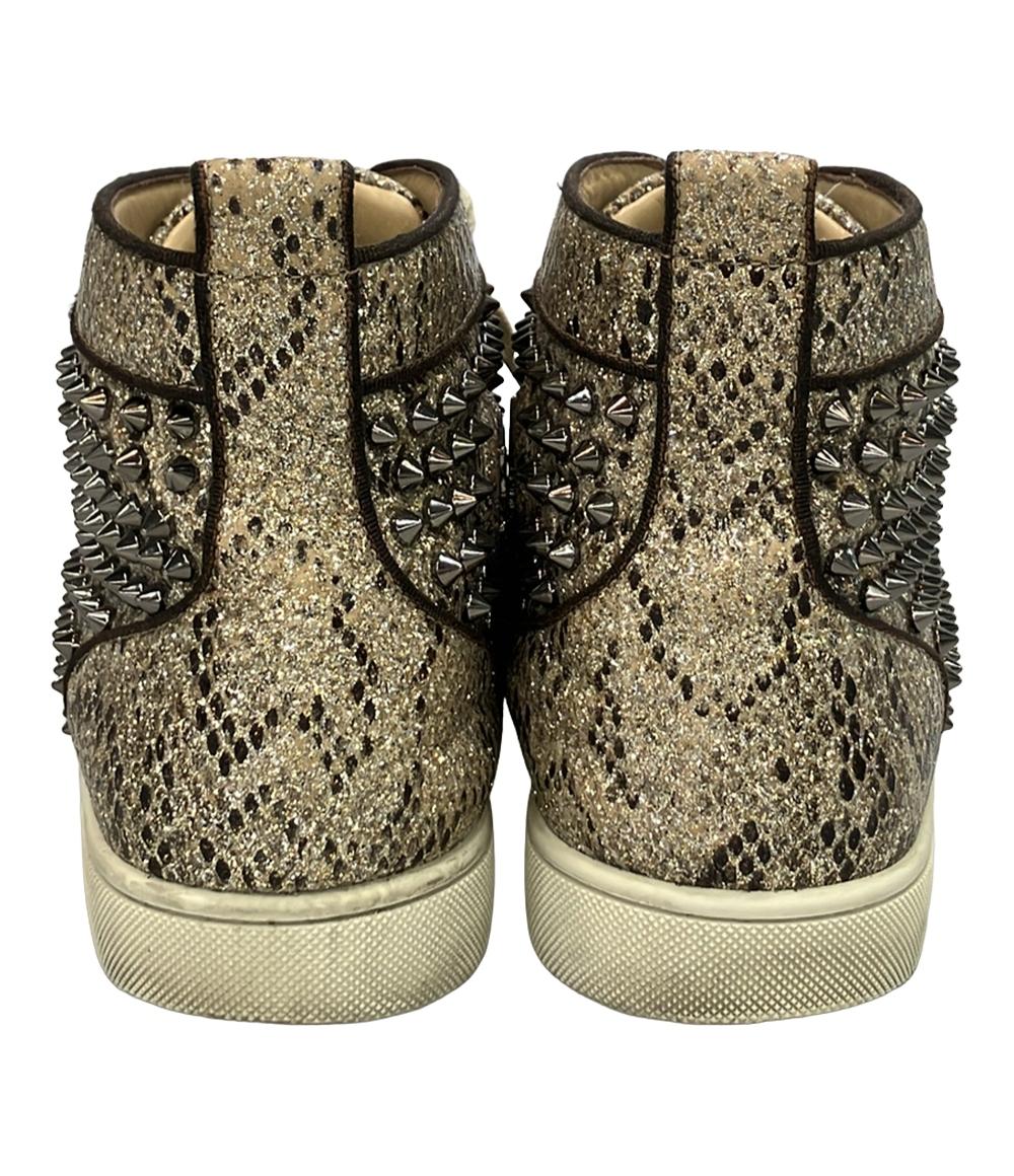 クリスチャンルブタン ハイカットスニーカー スタッズ グリッターラメ メンズ SIZE 43 (XL) Christian Louboutin