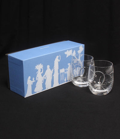 美品 ウェッジウッド グラス タンブラー 2点セット ペア プロミシス トゥーハーツ WEDGWOOD