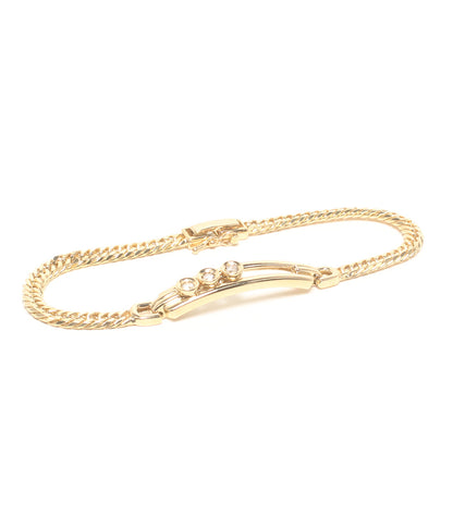 美品 ブレスレット K18 ダイヤ 0.11ct レディース