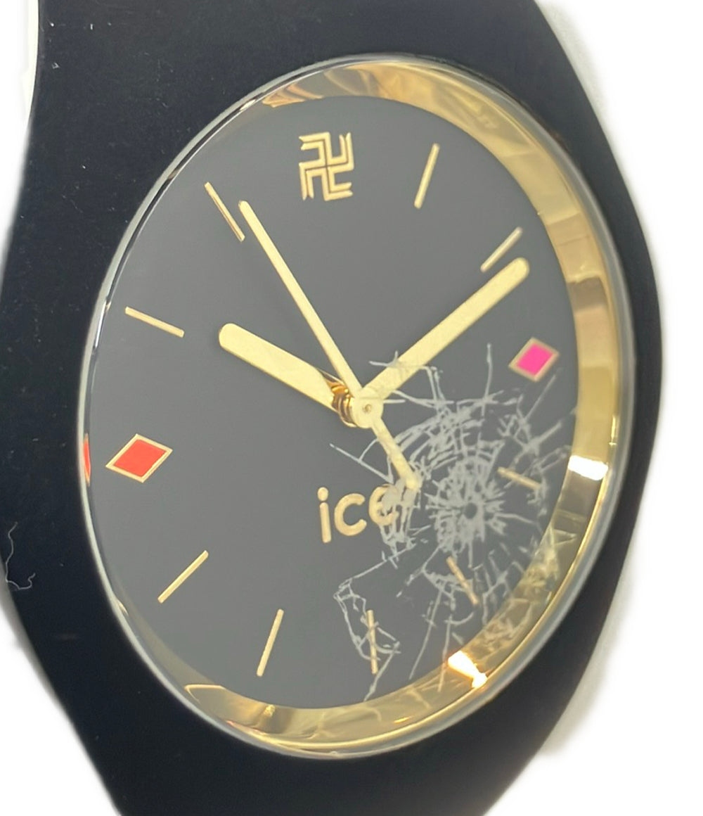美品 ice watch 腕時計 マイキー×ドラケンモデル 東京リベンジャーズコラボ クオーツ ブラック レディース メンズ アイスウォッチ