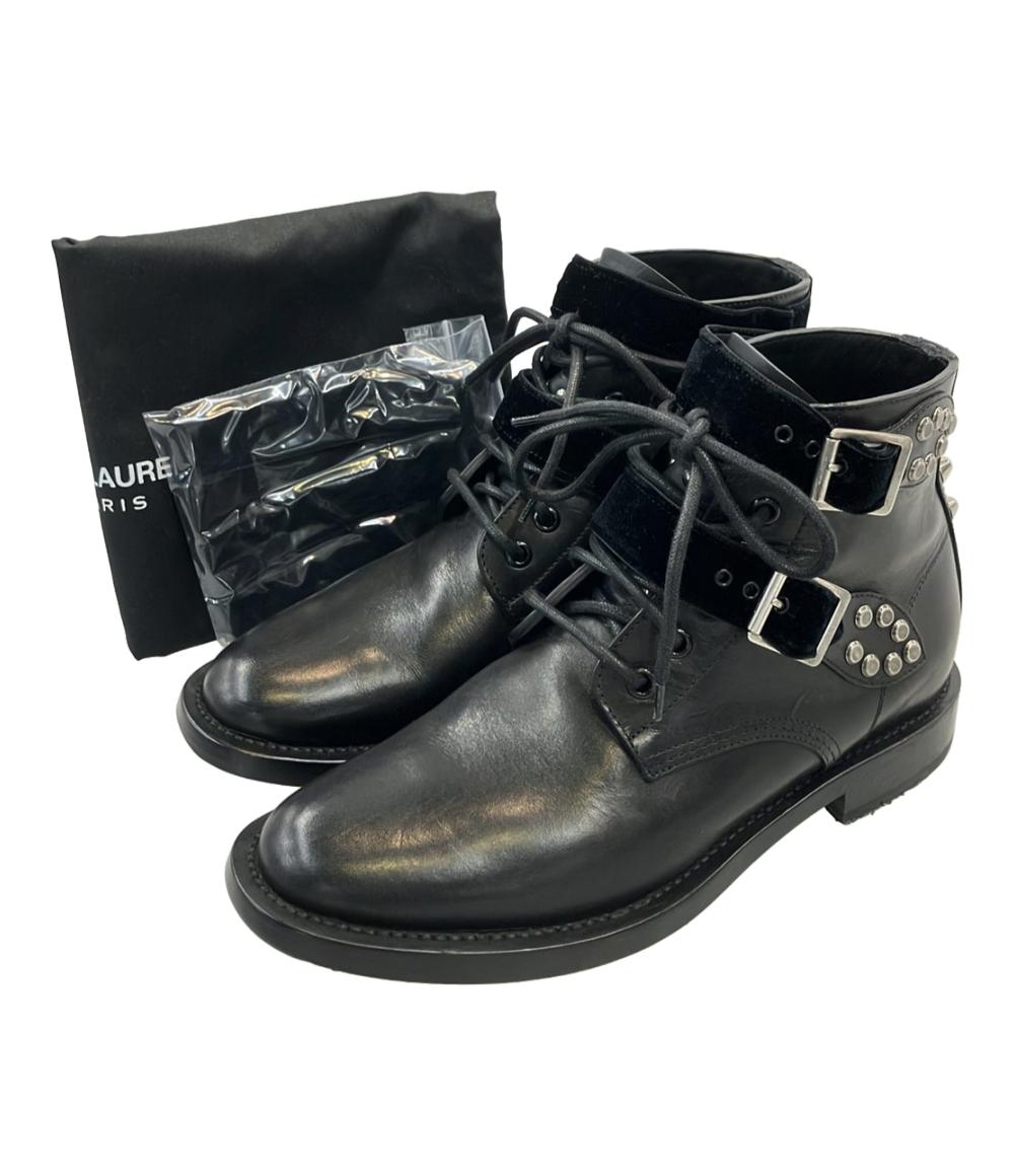 SAINT LAURENT レースアップブーツ レディース SIZE 38 25.0(cm) サンローラン