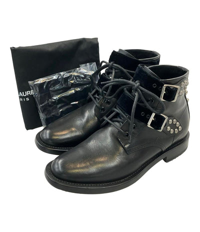 SAINT LAURENT レースアップブーツ レディース SIZE 38 25.0(cm) サンローラン