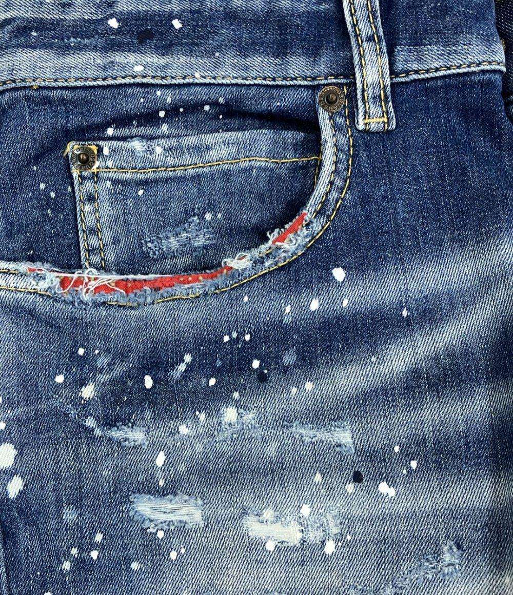 DSQUARED2 リペアペンキ加工 デニムパンツ レディース SIZE 38 ディースクエアード