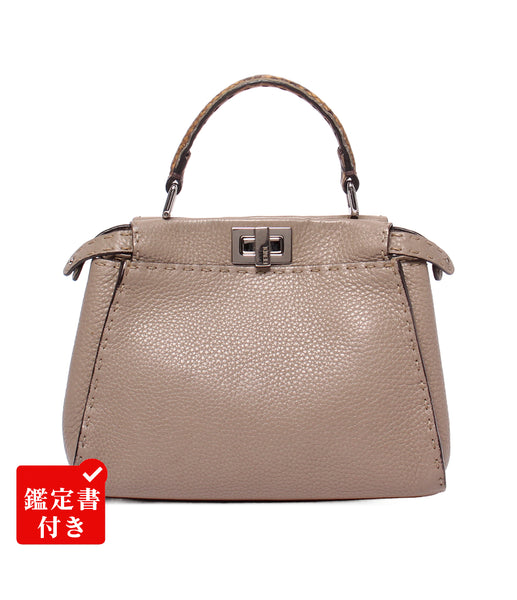 FENDI ハンドバッグ セレリア ピーカブー ミニ パイソン 8BN244