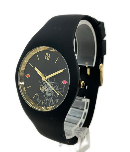 美品 ice watch 腕時計 マイキー×ドラケンモデル 東京リベンジャーズコラボ クオーツ ブラック レディース メンズ アイスウォッチ