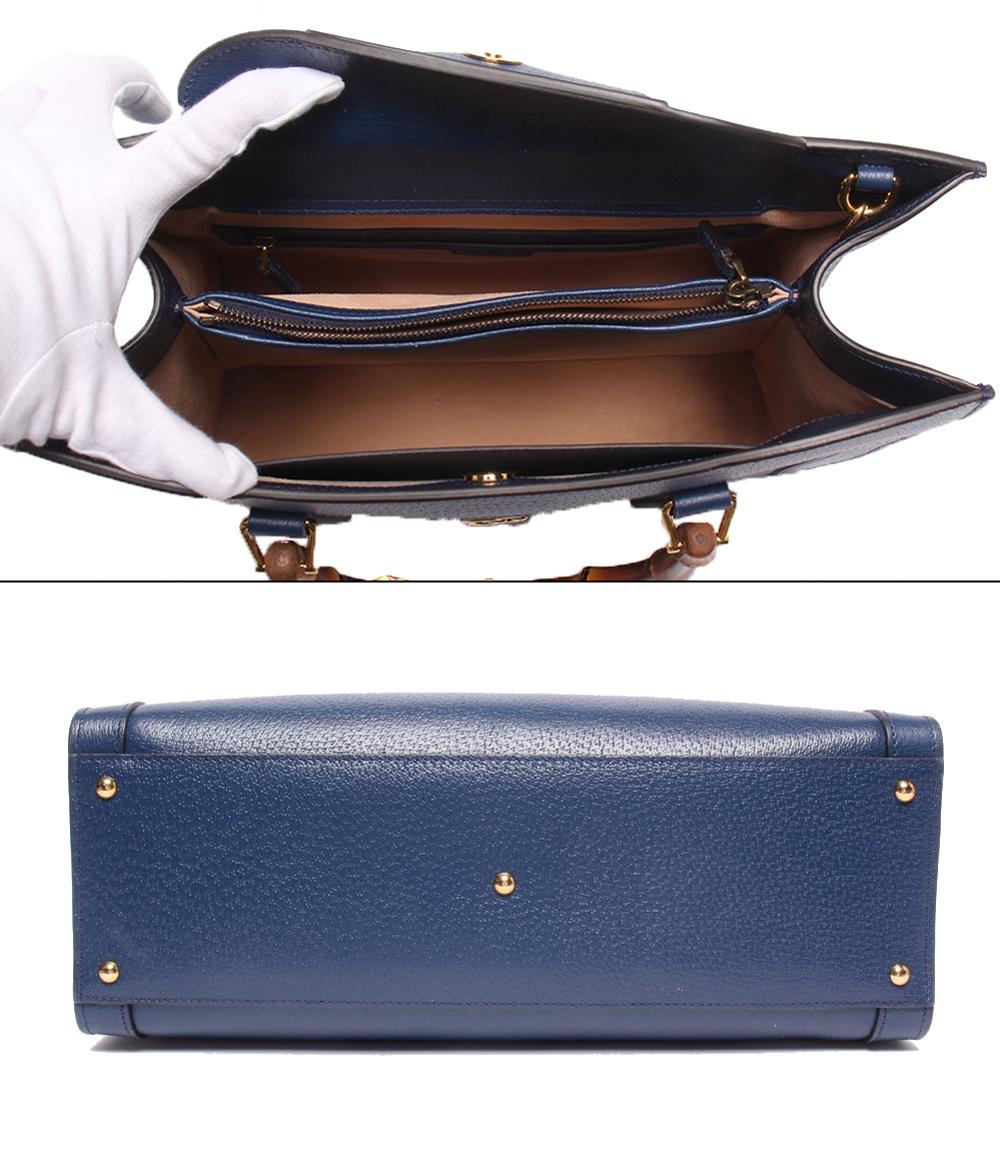 GUCCI グッチ ダイアナ 2WAYバッグ トートバッグ ハンドバッグ ショルダーバッグ ブラック レザー 678842 ゴールド金具 GUCCI - GUCCI グッチ ダイアナ 2WAYバッグ トートバッグ ハンドバッグ