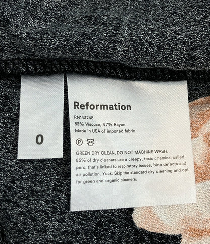 リフォーメーション 長袖ワンピース 花柄 レディース SIZE 0 (XS) Reformation