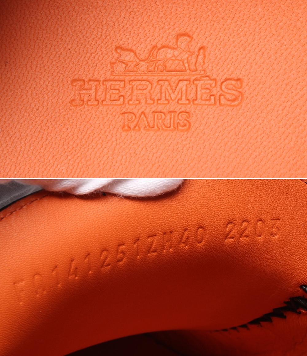 美品 HERMES モカシンローファー ドライビングシューズ シルバー金具 アーヴィング メドール H141251ZH メンズ SIZE 40 (26.5cm) エルメス
