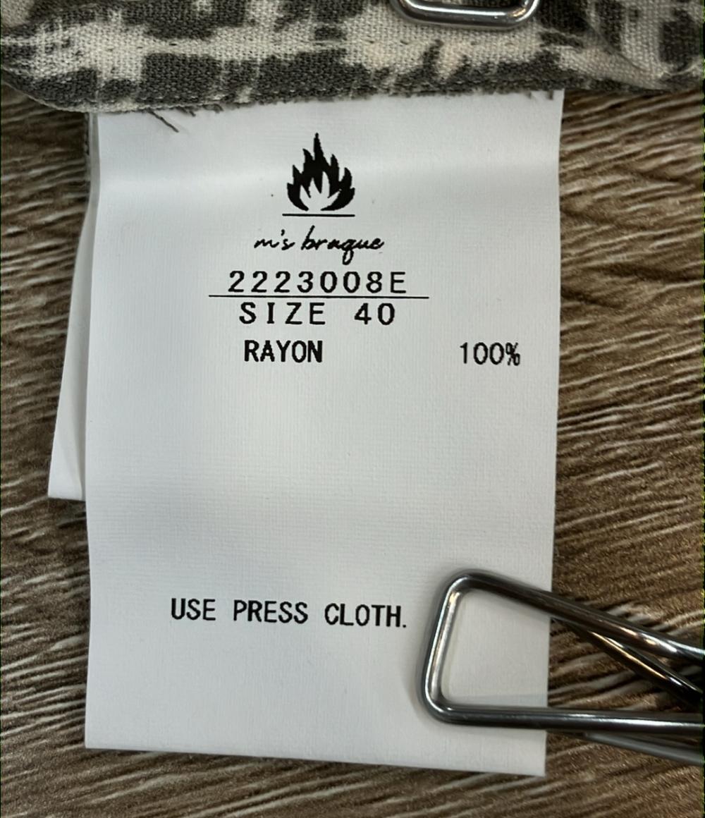 m's braque 長袖シャツ 総柄 レーヨン 2223008E メンズ SIZE 40 (M) エムズブラック