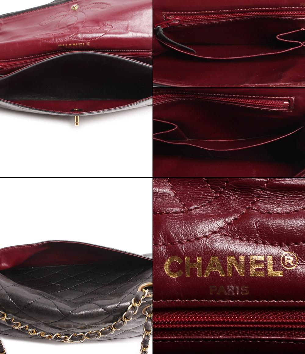 シャネル チェーンショルダーバッグ ゴールド金具 マトラッセ ラムスキン レディース CHANEL