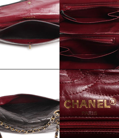 シャネル チェーンショルダーバッグ ゴールド金具 マトラッセ ラムスキン レディース CHANEL