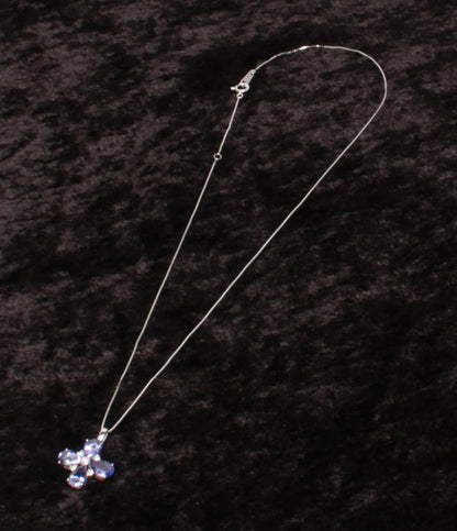 美品 ネックレス K18WG タンザナイト 2.00ct ダイヤ 0.10ct レディース