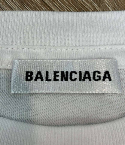 BALENCIAGA 半袖Tシャツ スモールロゴ コットン100% 556107 TYK28 9000 レディース SIZE S バレンシアガ