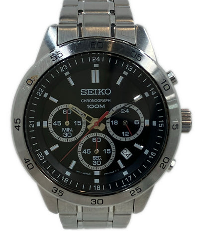 SEIKO 腕時計 クオーツ ブラック 4T53-00A0 メンズ セイコー