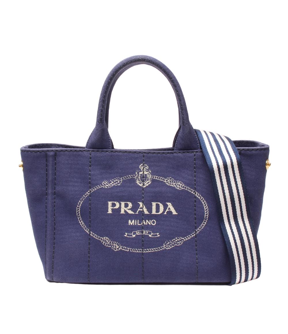 プラダ 2way ハンドバッグ ショルダーバッグ 斜め掛け カナパ BLUETTE+TALC 1BG439 レディース PRADA