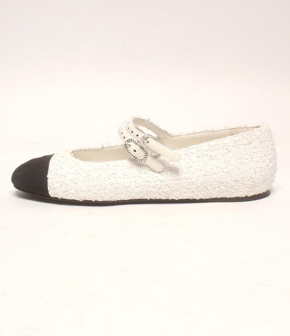 シャネル フラットシューズ ツイード レディース SIZE 37 1/2 (L) CHANEL