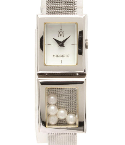 美品 MIKIMOTO 腕時計 クオーツ シェル レディース ミキモト