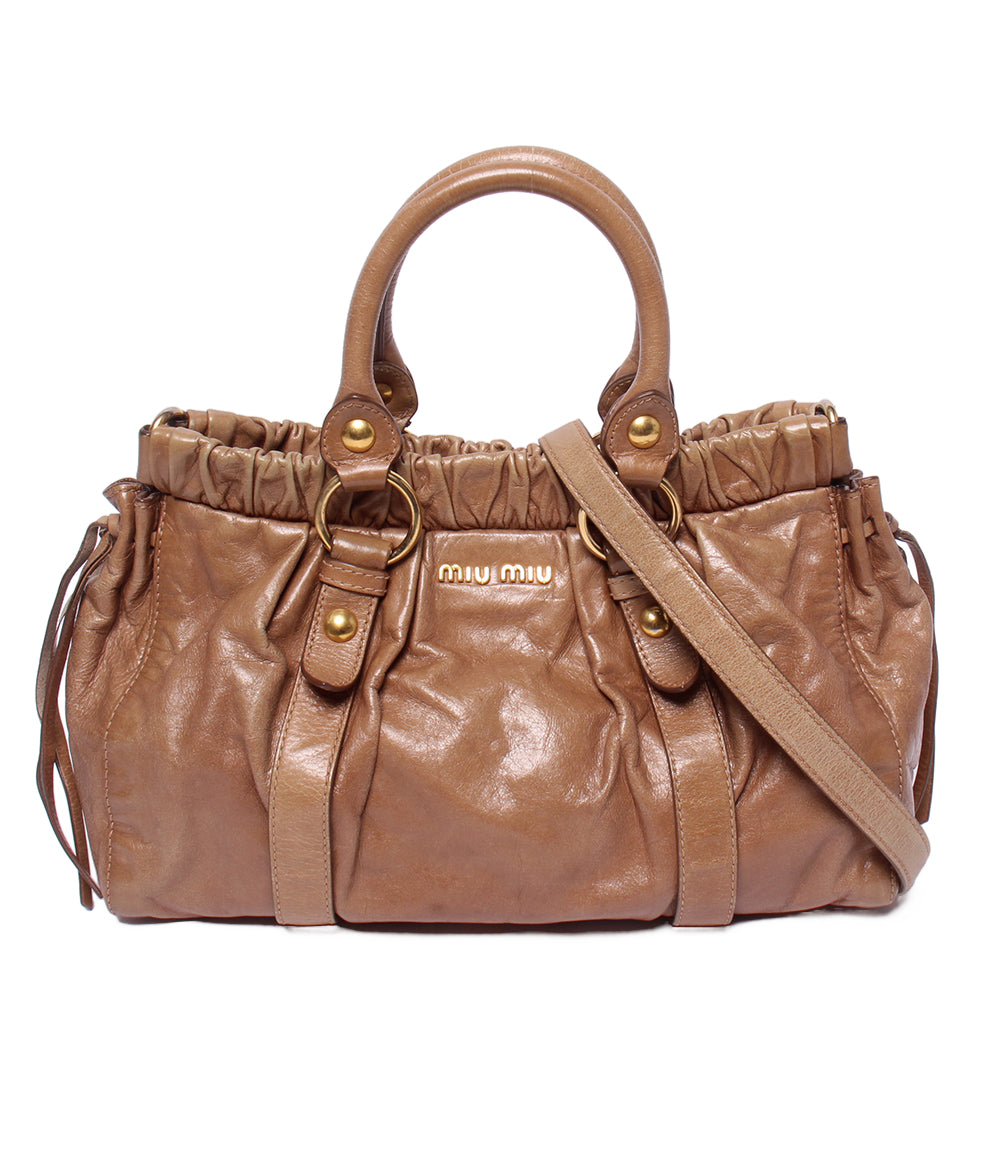 MIUMIU 2WAY ハンドバッグ ショルダーバッグ 斜め掛け ヴィッテロ リュクス RT0383 レディース ミュウミュウ