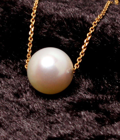美品 ネックレス K18 パール 8.6mm レディース