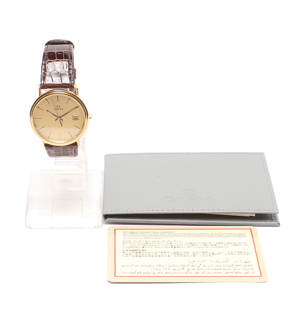 OMEGA 腕時計 K18 クオーツ ゴールド メンズ オメガ