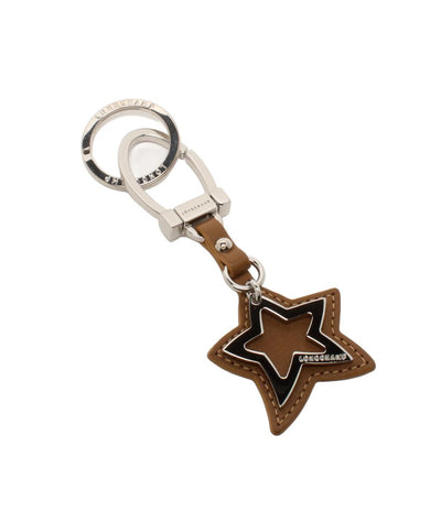 美品 Longchamp キーリング チャーム スターモチーフ 星 ユニセックス ロンシャン