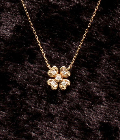 美品 ヴァンドームアオヤマ ネックレス K10 ダイヤ フラワーモチーフ レディース VENDOME AOYAMA