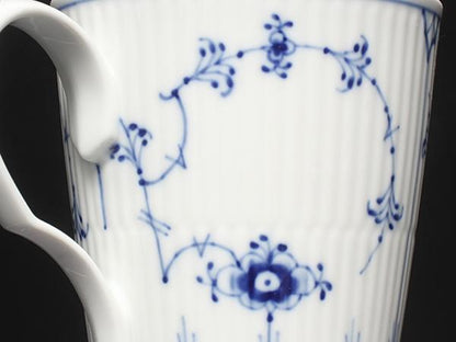 美品 Royal Copenhagen マグカップ 2点セット ペア ブルーフルーテッドプレイン ロイヤルコペンハーゲン