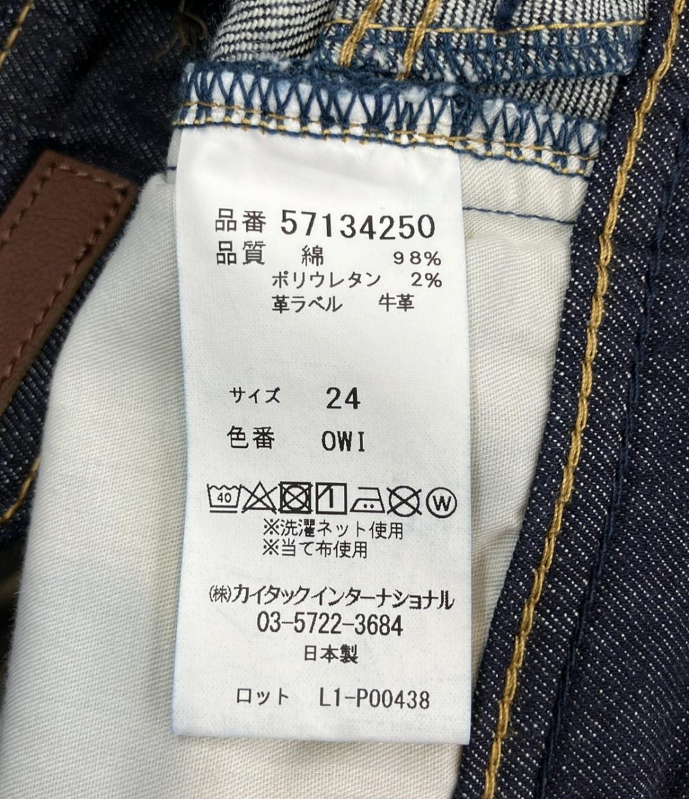 美品 ヤヌーク ボーイズテーパードデニムパンツ ワンウォッシュ レディース SIZE 24 (XS) YANUK