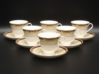 美品 WEDGWOOD カップ＆ソーサー 6客セット コーヌピア ウエッジウッド