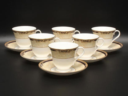 美品 WEDGWOOD カップ＆ソーサー 6客セット コーヌピア ウエッジウッド