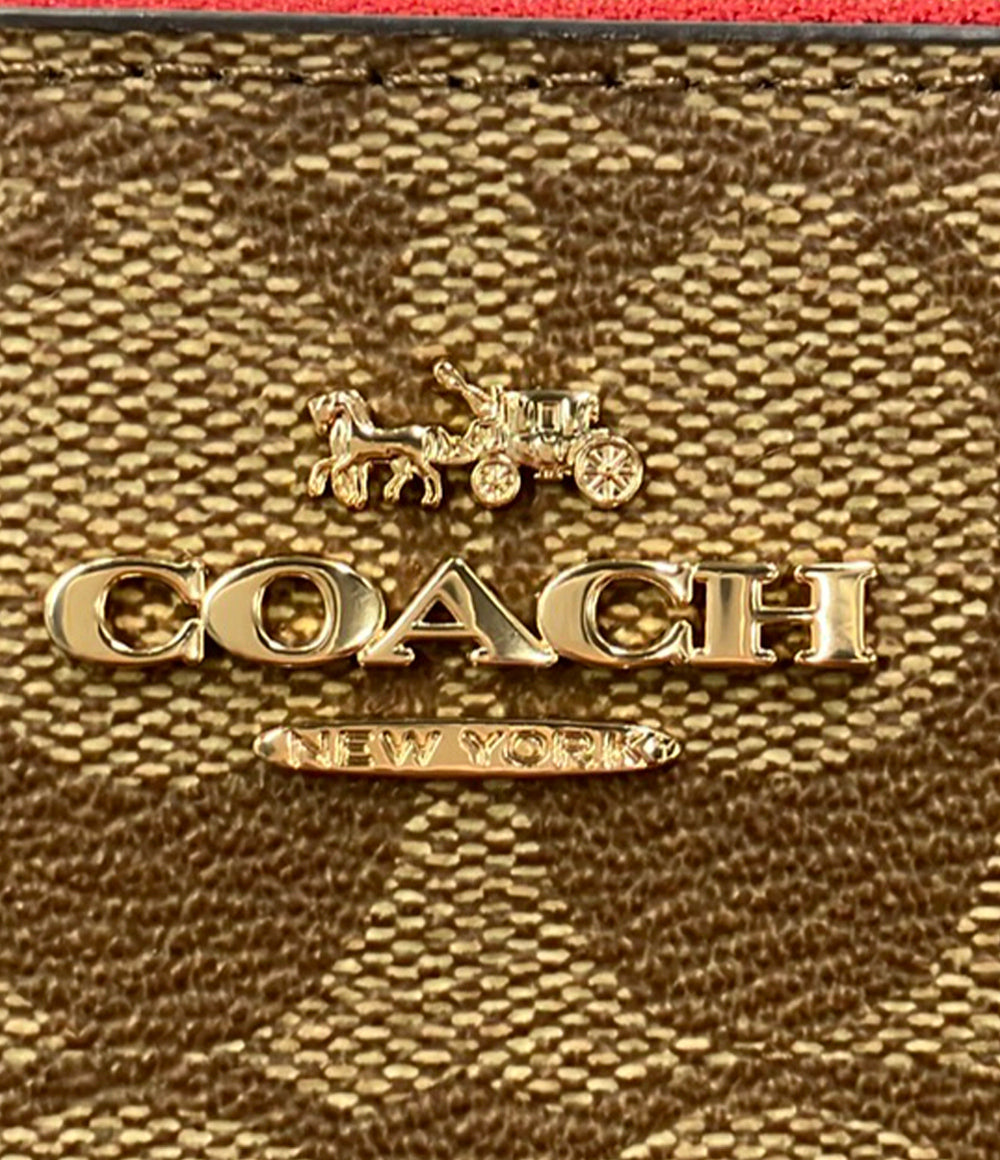 美品 COACH ポーチ シグネチャー レディース コーチ