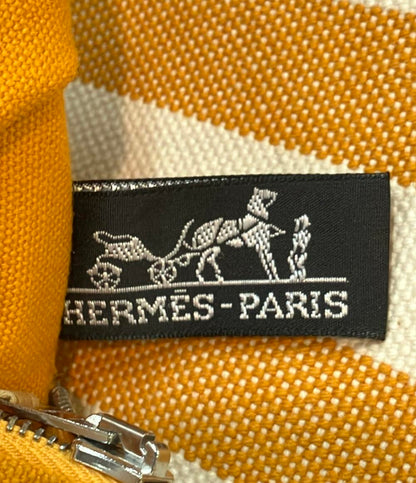 HERMES トートバッグ キャンバス ストライプ カンヌMM レディース エルメス