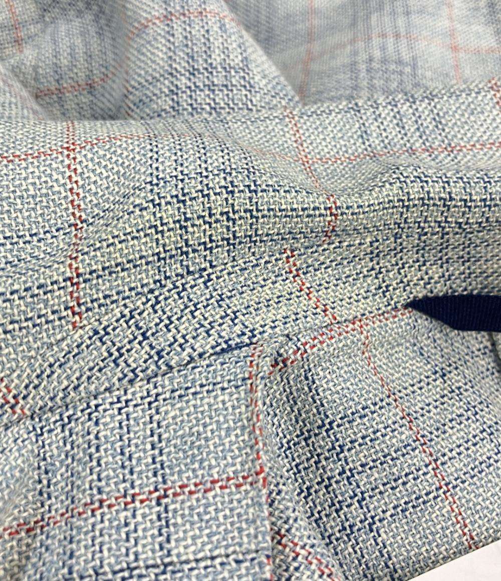 ベルヴェスト リネン テーラードジャケット チェック柄 メンズ SIZE 50 (XL) BELVEST